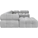 Meridian Ames Grey Boucle Fabric Modular Sectional IMAGE 7