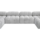 Meridian Ames Grey Boucle Fabric Modular Sectional IMAGE 9