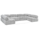 Meridian Ames Grey Boucle Fabric Modular Sectional IMAGE 12