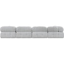 Meridian Ames Grey Boucle Fabric Modular Sectional IMAGE 3