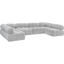 Meridian Ames Grey Boucle Fabric Modular Sectional IMAGE 6