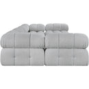 Meridian Ames Grey Boucle Fabric Modular Sectional IMAGE 7