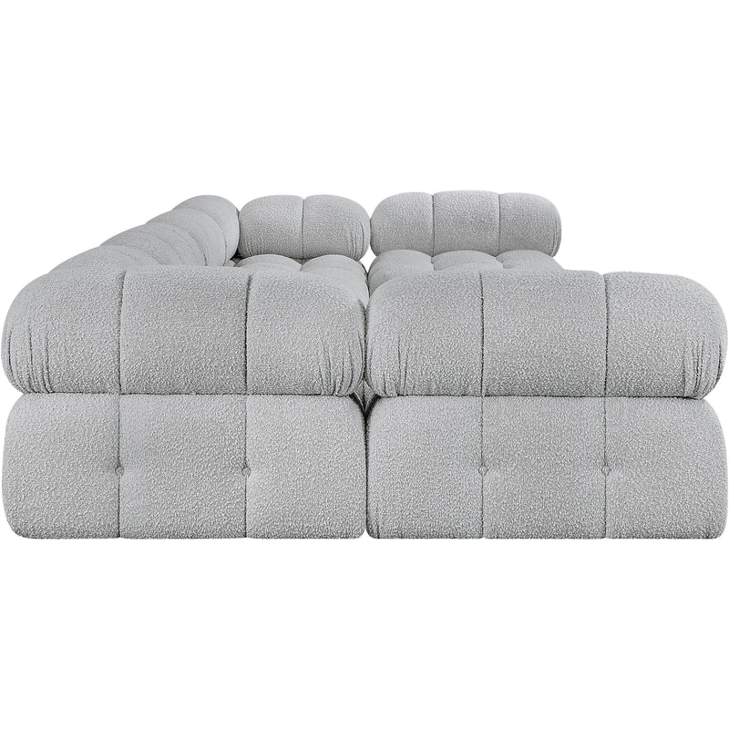Meridian Ames Grey Boucle Fabric Modular Sectional IMAGE 7