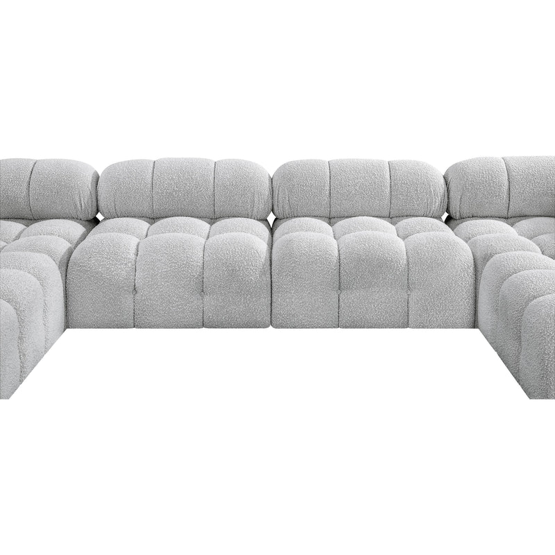 Meridian Ames Grey Boucle Fabric Modular Sectional IMAGE 8
