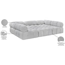 Meridian Ames Grey Boucle Fabric Modular Sectional IMAGE 10