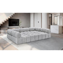 Meridian Ames Grey Boucle Fabric Modular Sectional IMAGE 2