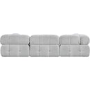 Meridian Ames Grey Boucle Fabric Modular Sectional IMAGE 3