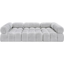 Meridian Ames Grey Boucle Fabric Modular Sectional IMAGE 4