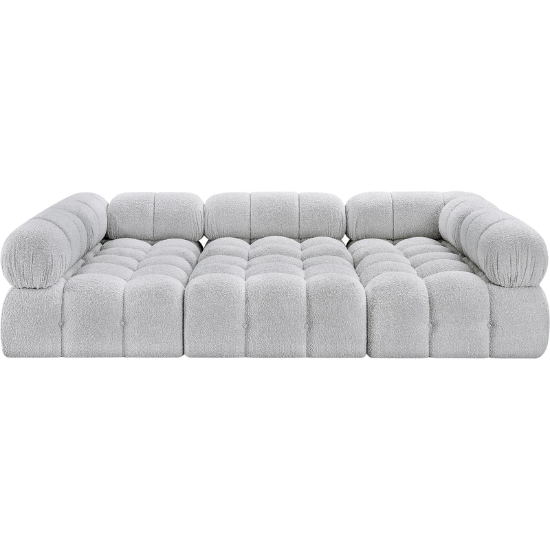 Meridian Ames Grey Boucle Fabric Modular Sectional IMAGE 4