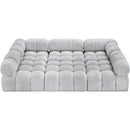 Meridian Ames Grey Boucle Fabric Modular Sectional IMAGE 5