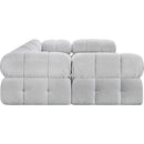 Meridian Ames Grey Boucle Fabric Modular Sectional IMAGE 7