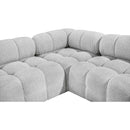 Meridian Ames Grey Boucle Fabric Modular Sectional IMAGE 13