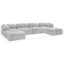 Meridian Ames Grey Boucle Fabric Modular Sectional IMAGE 15