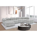 Meridian Ames Grey Boucle Fabric Modular Sectional IMAGE 2