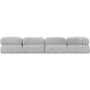 Meridian Ames Grey Boucle Fabric Modular Sectional IMAGE 3