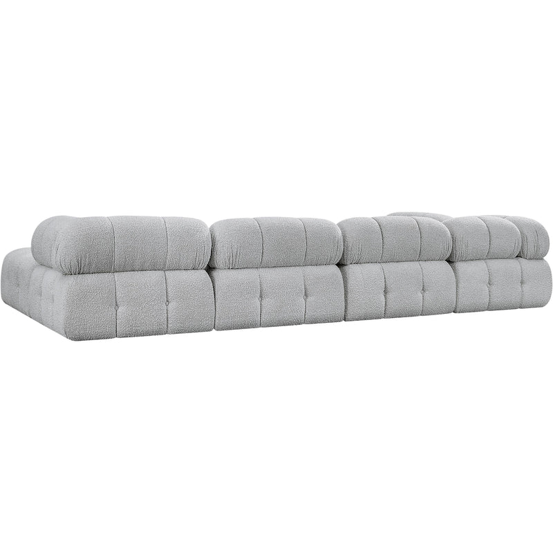 Meridian Ames Grey Boucle Fabric Modular Sectional IMAGE 6