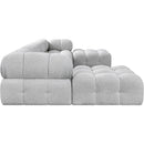 Meridian Ames Grey Boucle Fabric Modular Sectional IMAGE 7