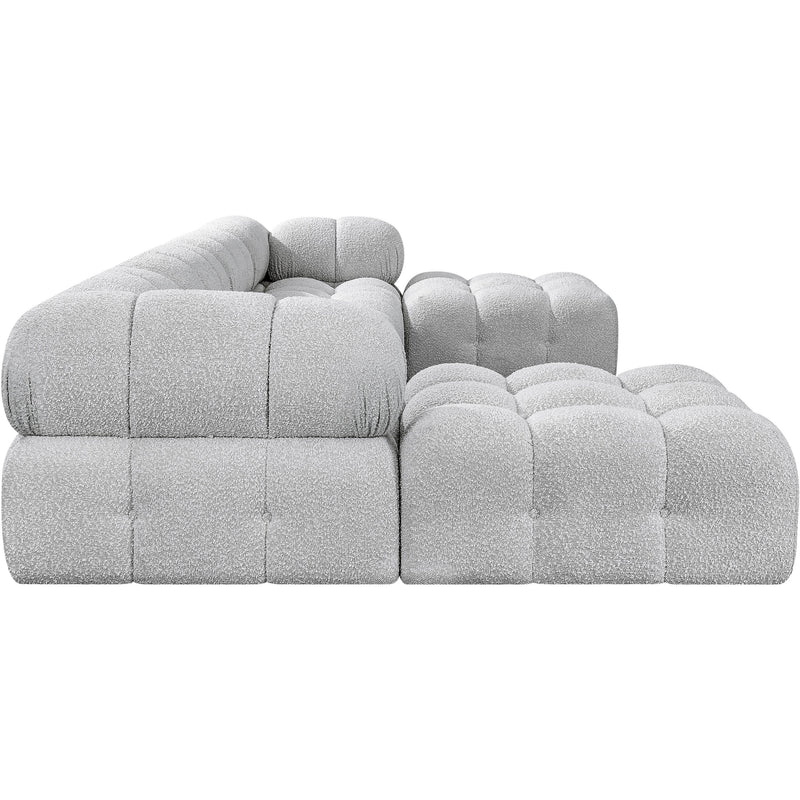 Meridian Ames Grey Boucle Fabric Modular Sectional IMAGE 7