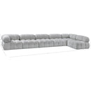 Meridian Ames Grey Boucle Fabric Modular Sectional IMAGE 13