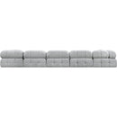 Meridian Ames Grey Boucle Fabric Modular Sectional IMAGE 3