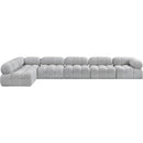 Meridian Ames Grey Boucle Fabric Modular Sectional IMAGE 4