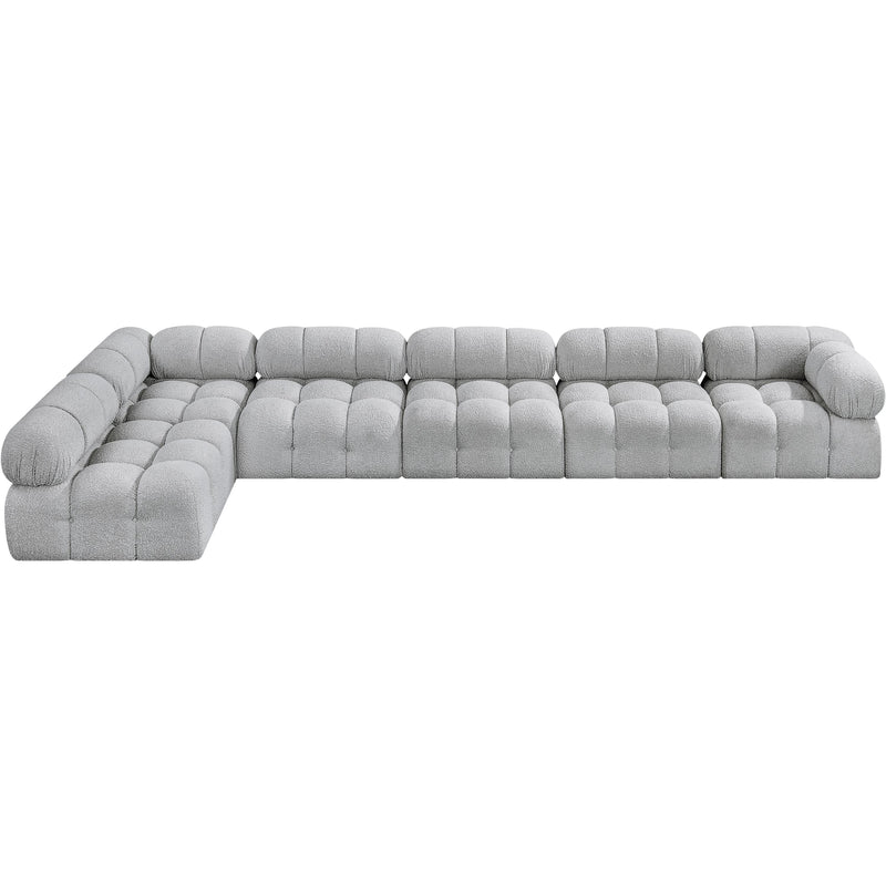 Meridian Ames Grey Boucle Fabric Modular Sectional IMAGE 5