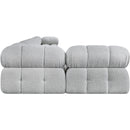 Meridian Ames Grey Boucle Fabric Modular Sectional IMAGE 7