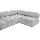Meridian Ames Grey Boucle Fabric Modular Sectional IMAGE 8
