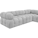 Meridian Ames Grey Boucle Fabric Modular Sectional IMAGE 11