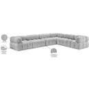 Meridian Ames Grey Boucle Fabric Modular Sectional IMAGE 16
