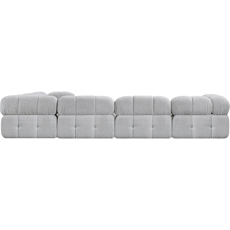 Meridian Ames Grey Boucle Fabric Modular Sectional IMAGE 3