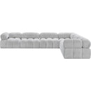Meridian Ames Grey Boucle Fabric Modular Sectional IMAGE 6