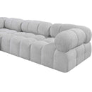 Meridian Ames Grey Boucle Fabric Modular Sectional IMAGE 9