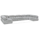 Meridian Ames Grey Boucle Fabric Modular Sectional IMAGE 15