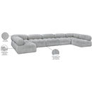 Meridian Ames Grey Boucle Fabric Modular Sectional IMAGE 16