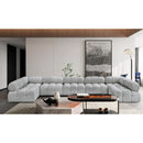Meridian Ames Grey Boucle Fabric Modular Sectional IMAGE 2