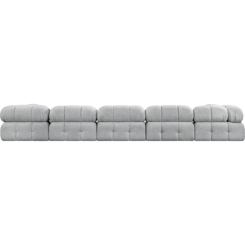 Meridian Ames Grey Boucle Fabric Modular Sectional IMAGE 3