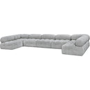 Meridian Ames Grey Boucle Fabric Modular Sectional IMAGE 6