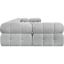Meridian Ames Grey Boucle Fabric Modular Sectional IMAGE 7