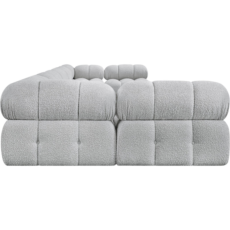 Meridian Ames Grey Boucle Fabric Modular Sectional IMAGE 7