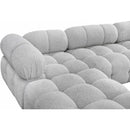 Meridian Ames Grey Boucle Fabric Modular Sectional IMAGE 10