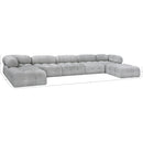 Meridian Ames Grey Boucle Fabric Modular Sectional IMAGE 12