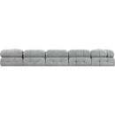 Meridian Ames Grey Boucle Fabric Modular Sectional IMAGE 3