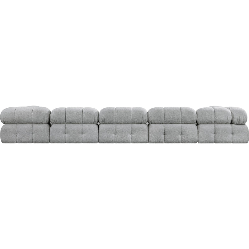 Meridian Ames Grey Boucle Fabric Modular Sectional IMAGE 3