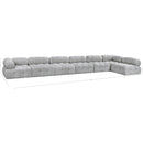 Meridian Ames Grey Boucle Fabric Modular Sectional IMAGE 15