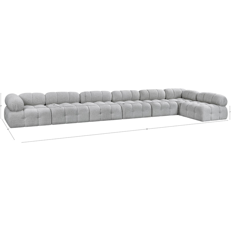 Meridian Ames Grey Boucle Fabric Modular Sectional IMAGE 15
