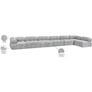 Meridian Ames Grey Boucle Fabric Modular Sectional IMAGE 16