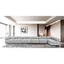 Meridian Ames Grey Boucle Fabric Modular Sectional IMAGE 2