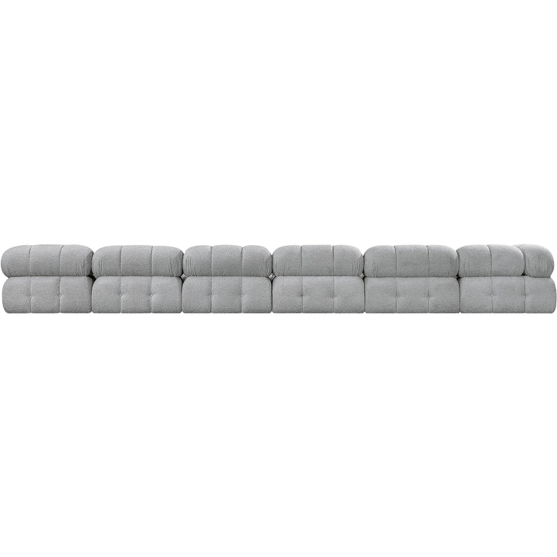 Meridian Ames Grey Boucle Fabric Modular Sectional IMAGE 3