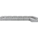 Meridian Ames Grey Boucle Fabric Modular Sectional IMAGE 4